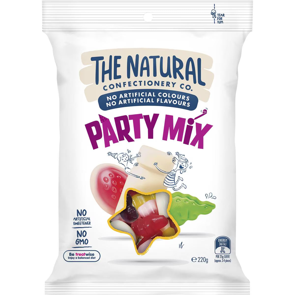 Party Mix Lollies | 220g | The Natural Confectionery Co. | YG-111666-MC-977031