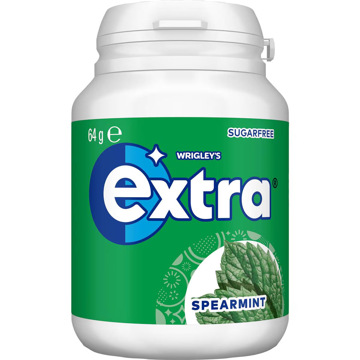 Spearmint Sugar Free Chewing Gum Bottle | 64g | Extra | YG-111618-MC-976836