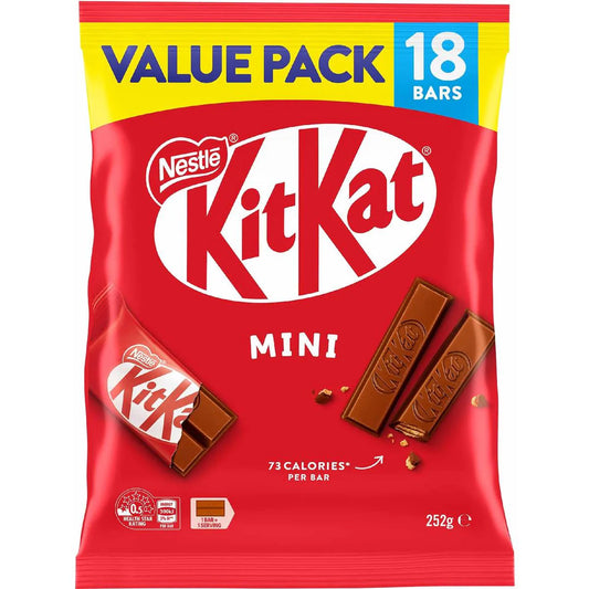 Milk Chocolate Mini Bars Share Pack | 252g 18 Pack | Kitkat | YG-112673-MC-977573