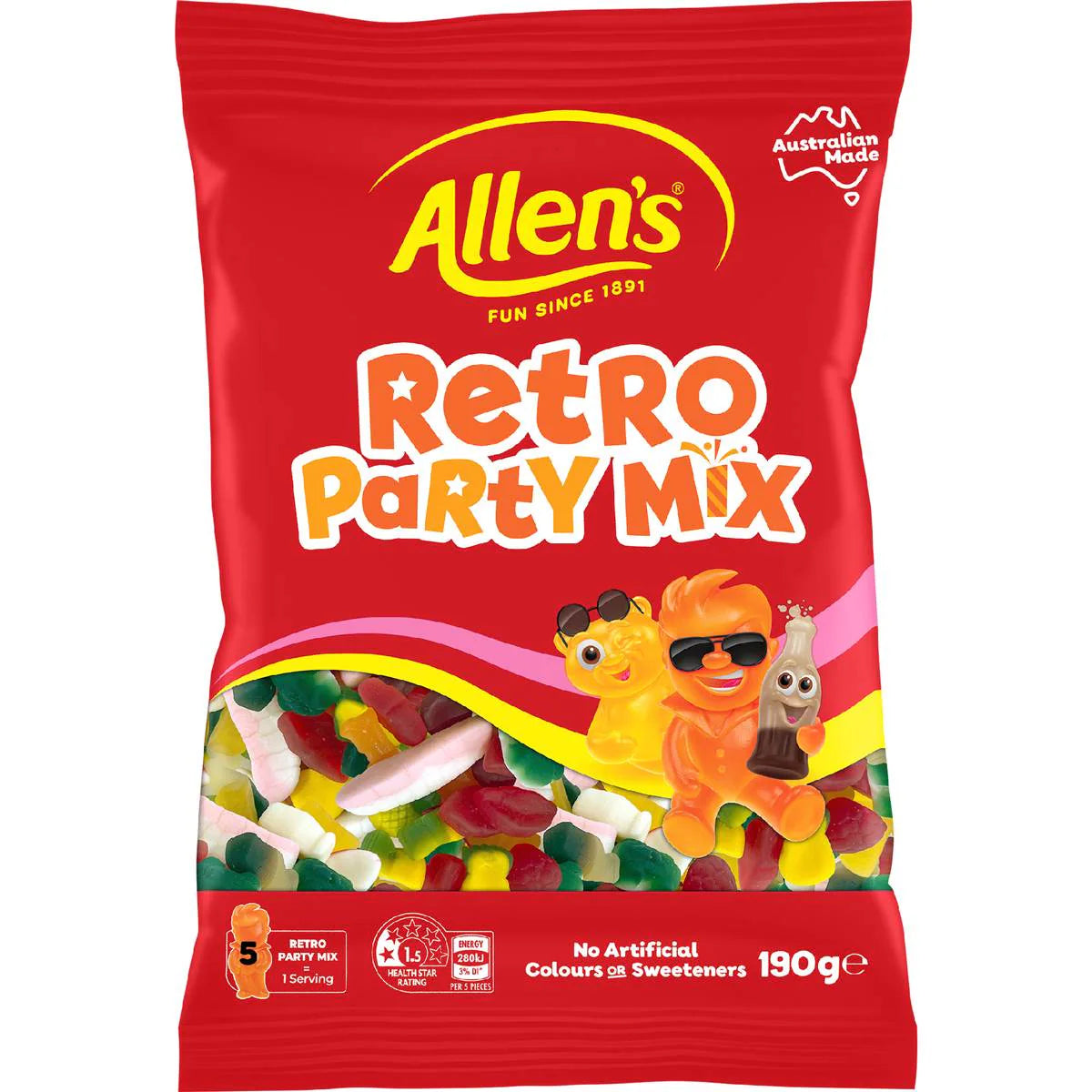 Retro Party Mix Lollies Bag | 190g | Allen's | YG-111642-MC-976944