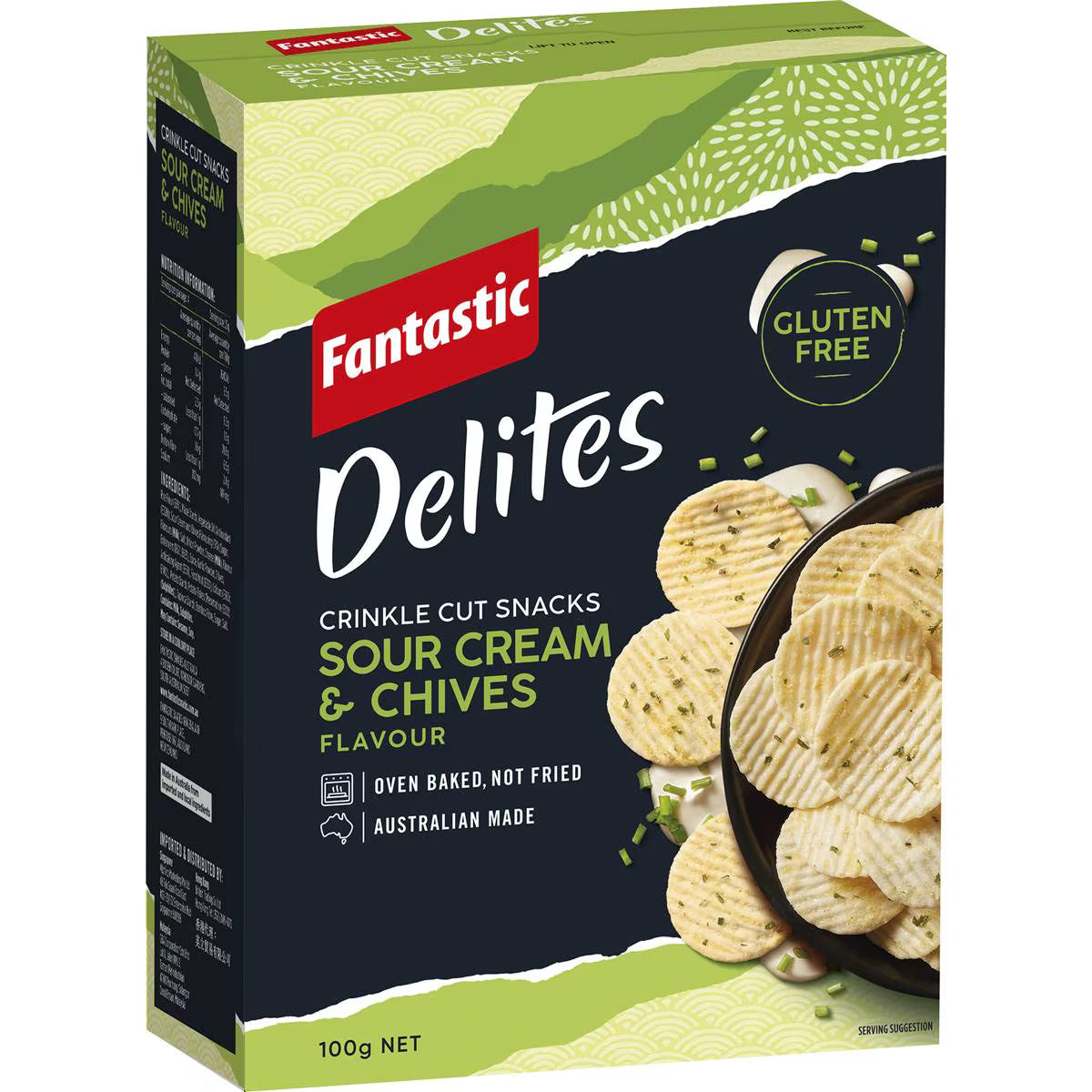 Delites Snacks Sour Cream & Chives | 100g | Fantastic | YG-112623-MC-977385