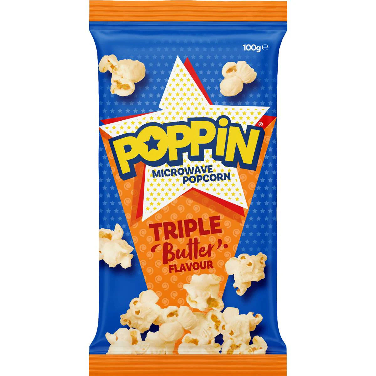 Microwave Popcorn Triple Butter Flavour Explosion | 100g | Poppin | YG-111573-MC-976659