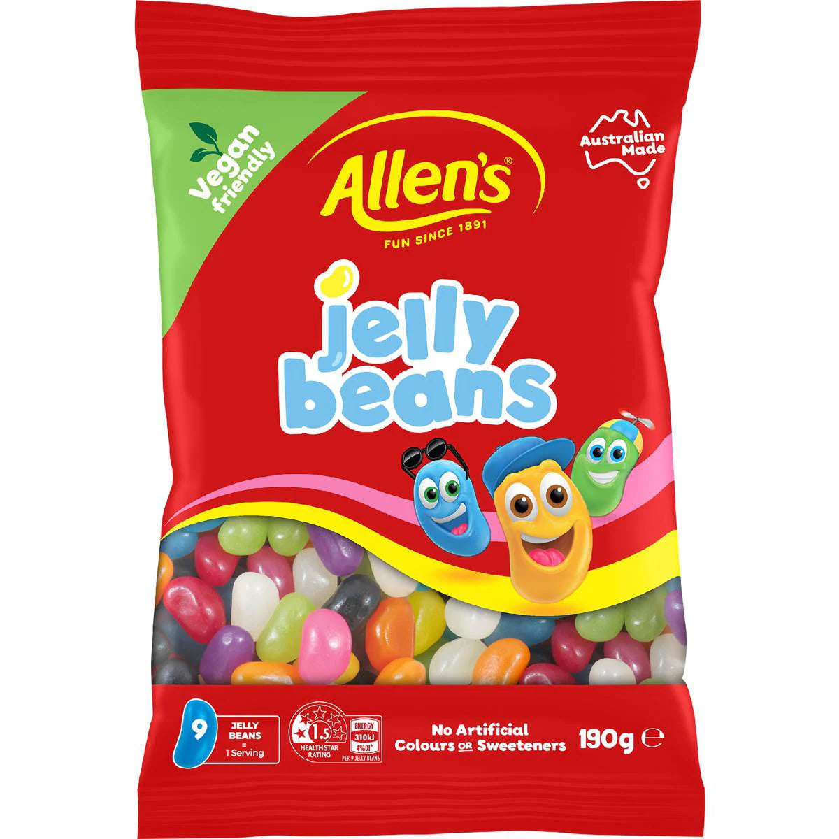 Jelly Beans Lollies Bag | 190g | Allen's | YG-112576-MC-976974