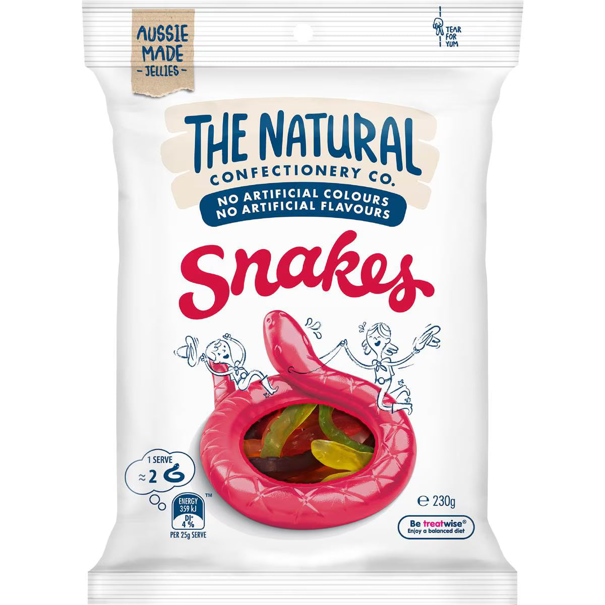 Snakes Lollies | 230g | The Natural Confectionery Co. | YG-112588-MC-152121