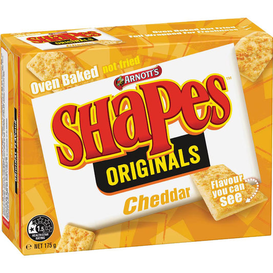 Shapes Cheddar Cracker Biscuits | 175g | Arnott's | YG-006903-MC-977401