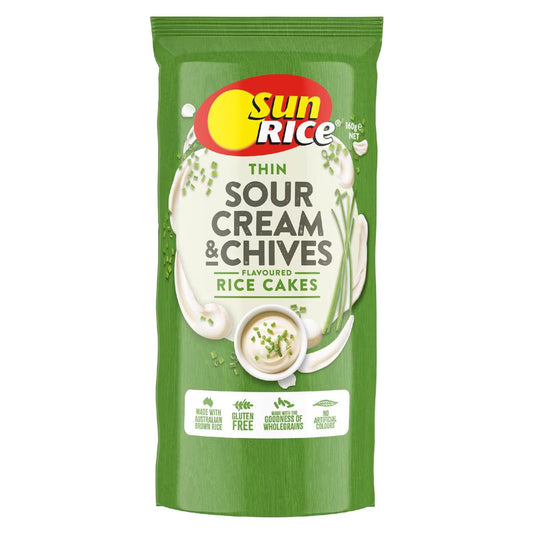 Thin Rice Cakes Sour Cream & Chives | 160g | Sunrice | YG-112618-MC-977358