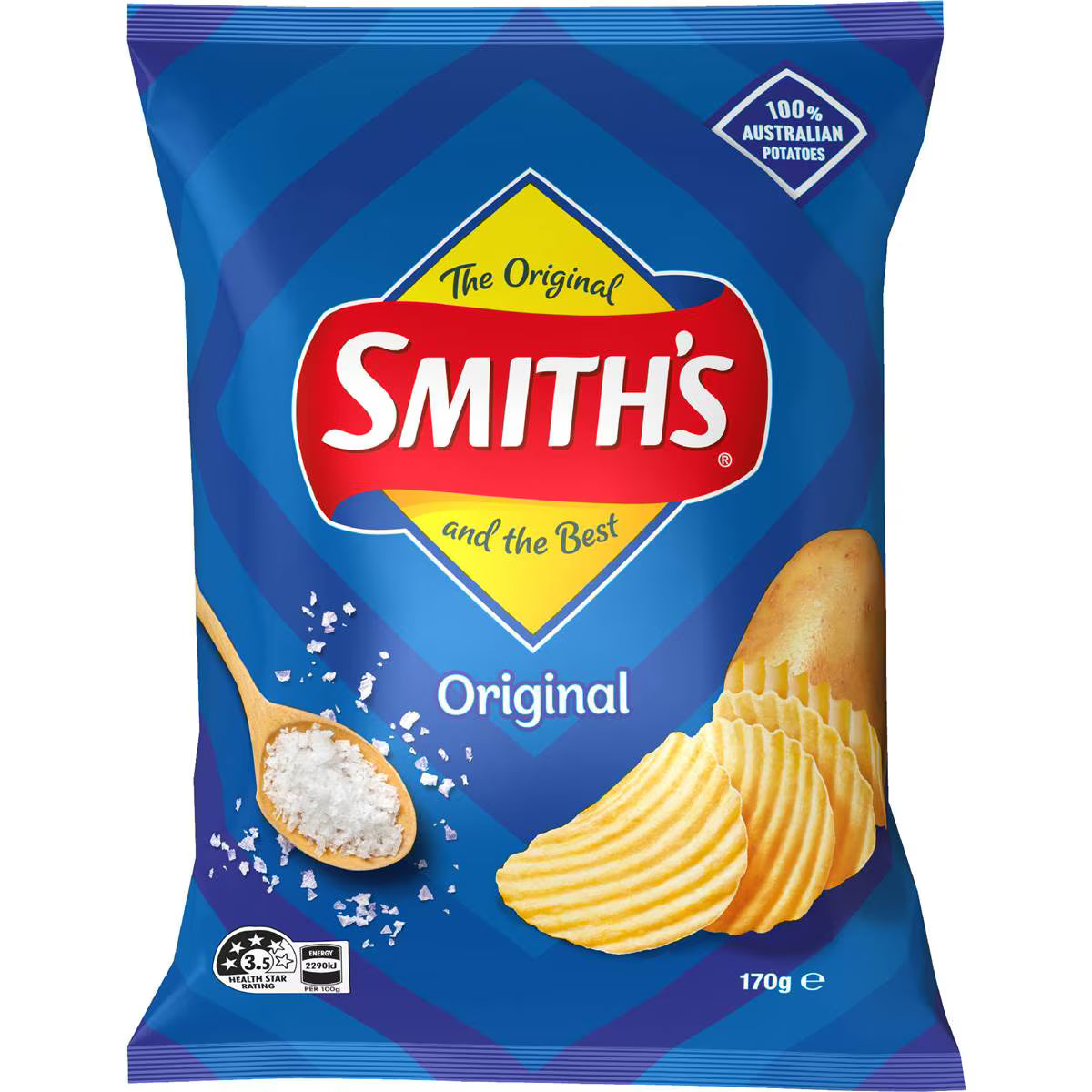 Crinkle Cut Potato Chips Original | 170g | Smith's | YG-111606-MC-976800