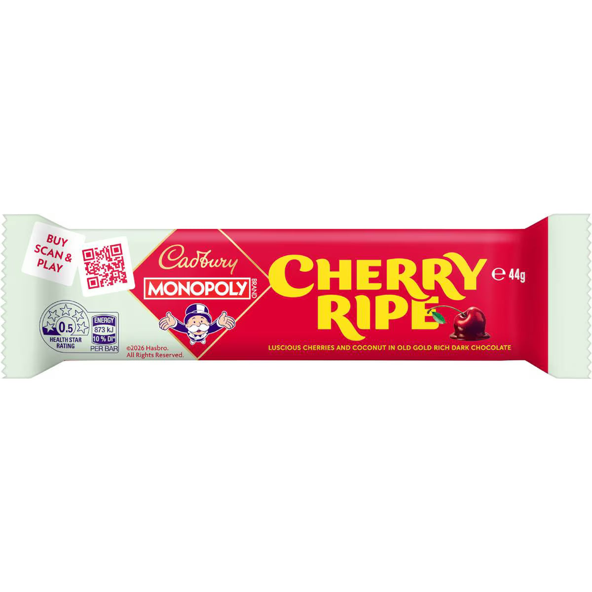 Cherry Ripe Dark Chocolate Bar | 44g | Cadbury | YG-112698-MC-977645