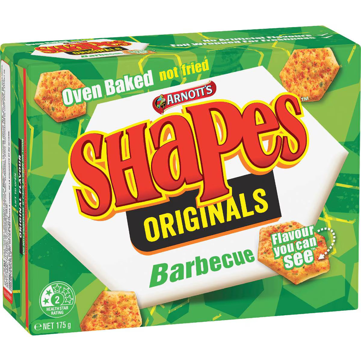 Shapes Barbecue Cracker Biscuits | 175g | Arnott's | YG-112627-MC-977400