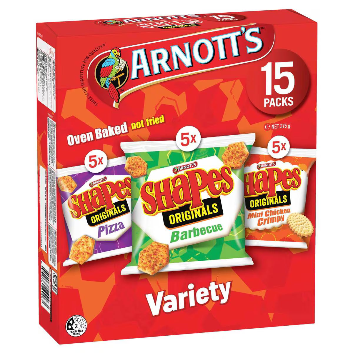 Shapes Cracker Biscuits Variety | 15 Pack | Arnott's | YG-111730-MC-977408
