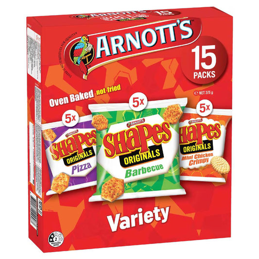 Shapes Cracker Biscuits Variety | 15 Pack | Arnott's | YG-111730-MC-977408