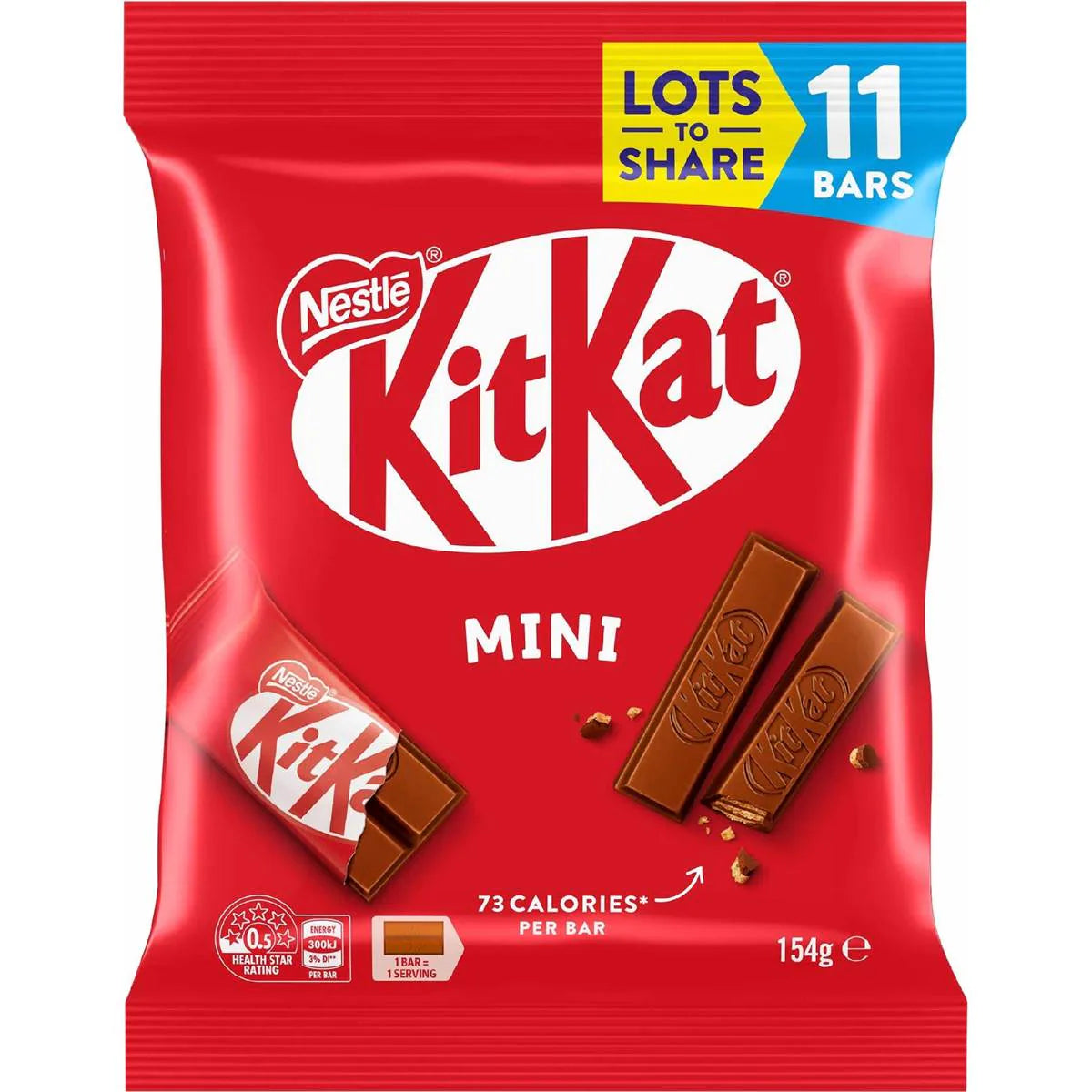 Milk Chocolate Mini Bars Share Pack | 154g 11 Pack | Kitkat | YG-112672-MC-977572