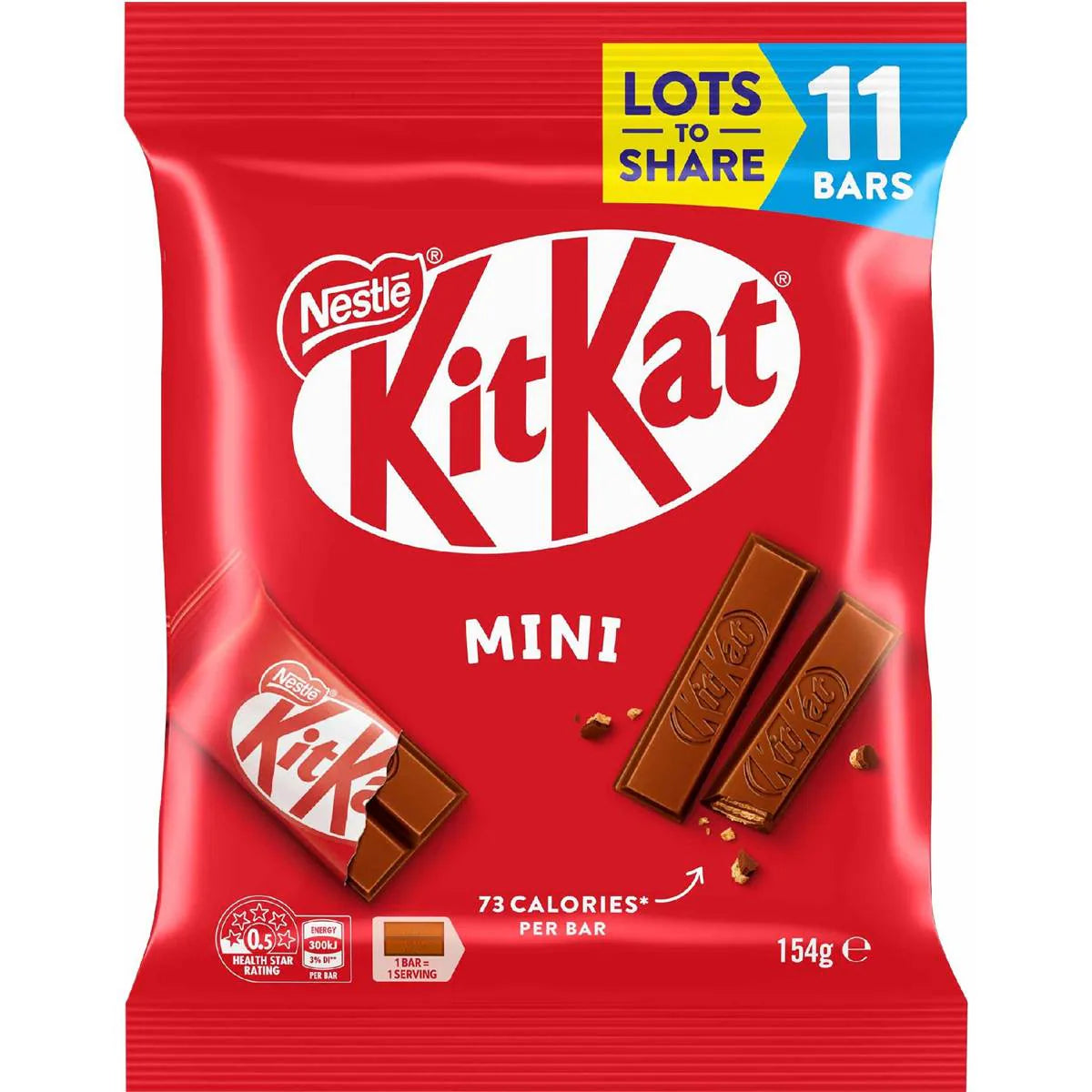 Milk Chocolate Mini Bars Share Pack | 154g 11 Pack | Kitkat | YG-112672-MC-977572