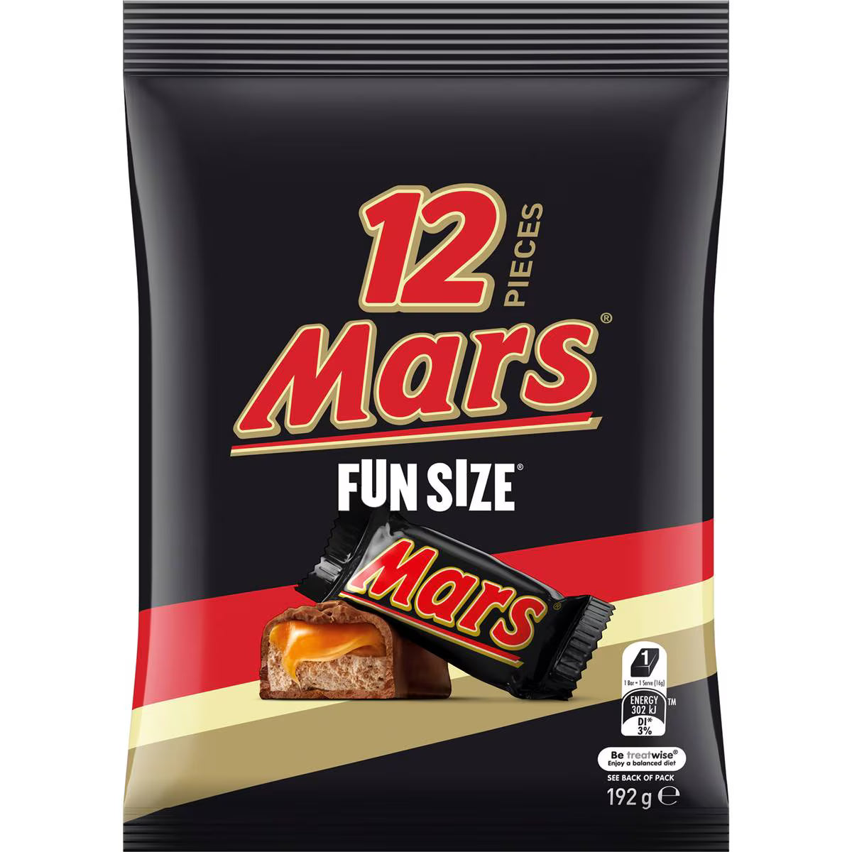 Milk Chocolate Bar Party Share Bag 12 Pieces | 192g 12 Pack | Mars | YG-112681-MC-977597