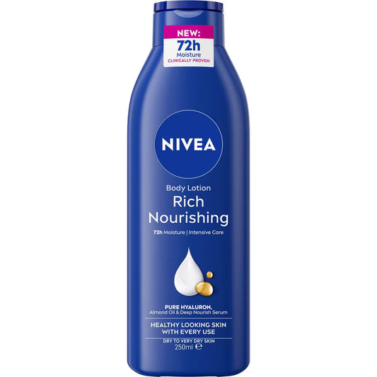 Rich Nourishing Body Lotion 72hr Moisturiser For Dry Skin | 250ml | Nivea | YG-008286-WW-162750