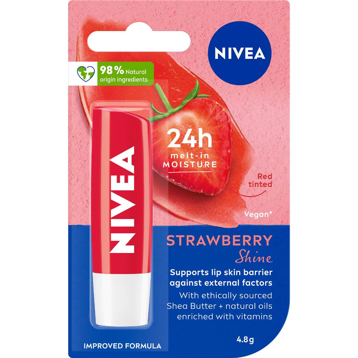 Fruity Shine Strawberry Lip Balm | 4.8g | Nivea | YG-008432-MC-977947
