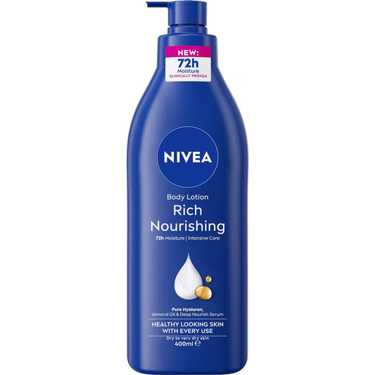 Rich Nourishing Body Lotion 72hr Moisturiser For Dry Skin | 400ml | Nivea | YG-111962-MC-978097