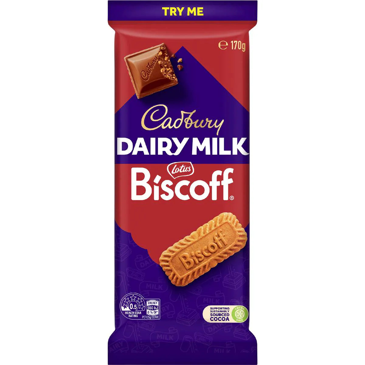 Dairy Milk Biscoff Chocolate Block | 170g | Cadbury | YG-111771-MC-977519
