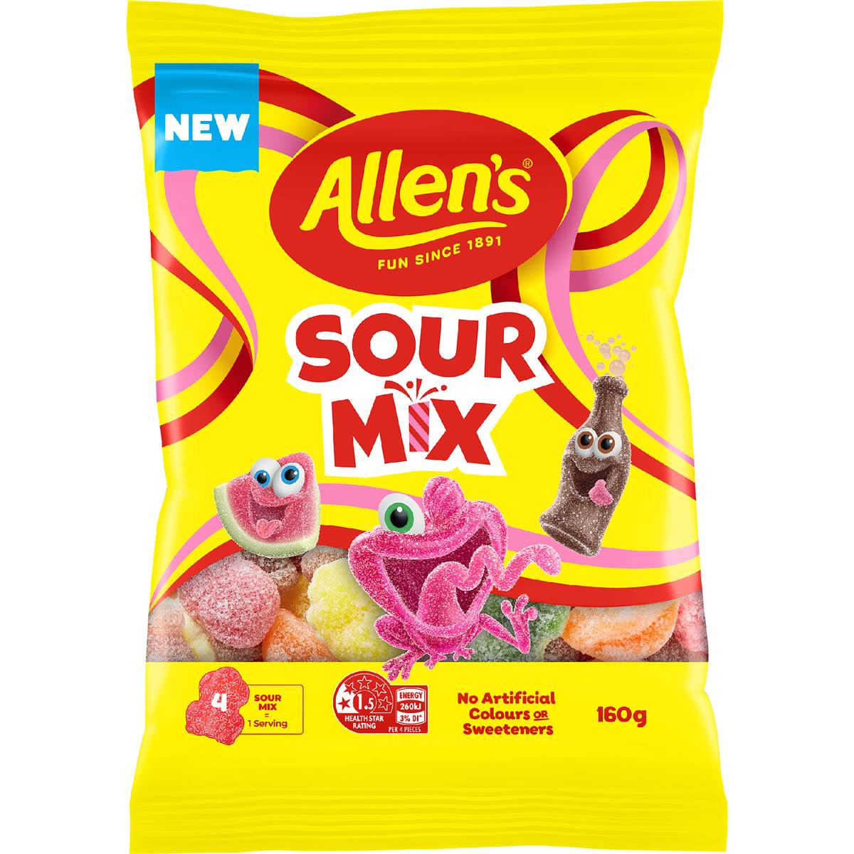 Lollies Sour Mix | 160g | Allen's | YG-112570-MC-976947