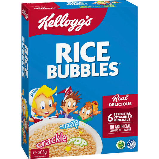 Rice Bubbles Breakfast Cereal | 365g | Kellogg's | YG-112738-MC-977799