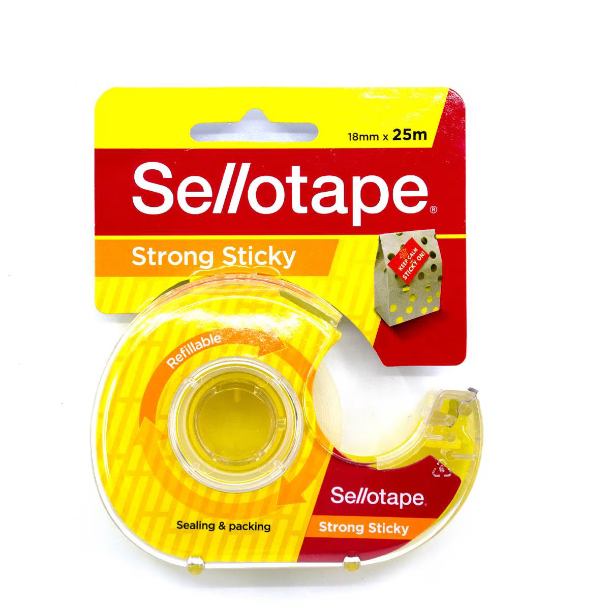 Sticky Tape Abs Dispenser 18mmx25m | Each | Sellotape | YG-112210-MC-979729