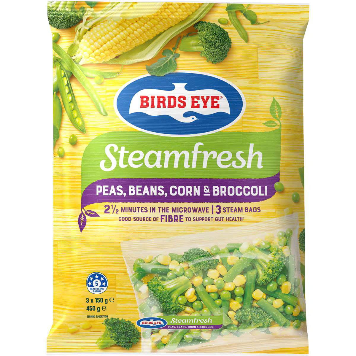 Steamfresh Peas Beans Corn & Broccoli | 450g | Birds Eye | YG-006675-WW-953259