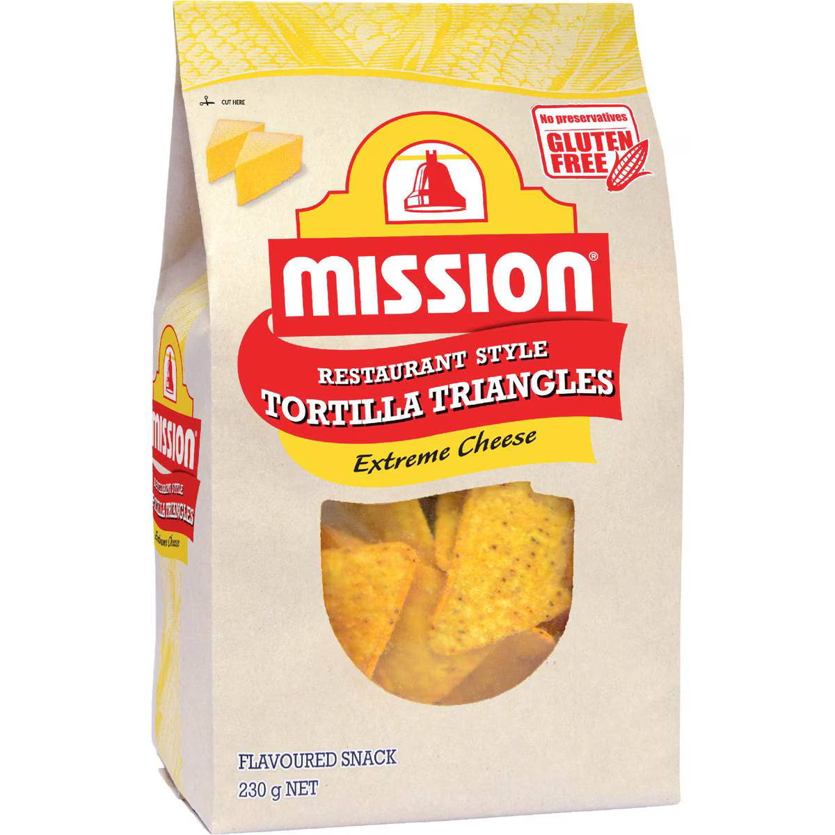 Corn Tortilla Triangles Extreme Cheese | 230g | Mission | YG-112527-MC-976717