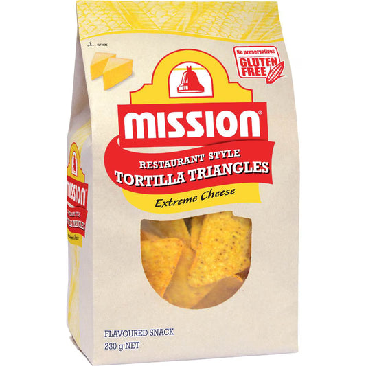 Corn Tortilla Triangles Extreme Cheese | 230g | Mission | YG-112527-MC-976717