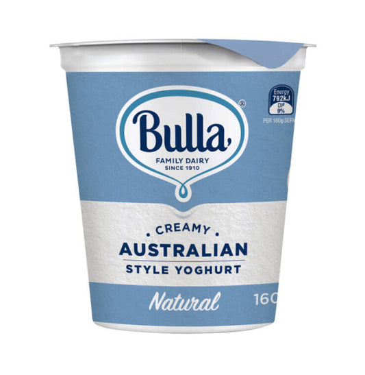Bulla Yoghurt Australian Style Natural 160gm