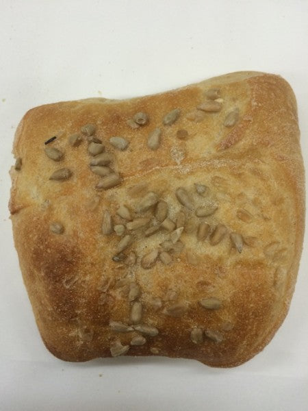 Seeded ciabatta roll sunflower seeds