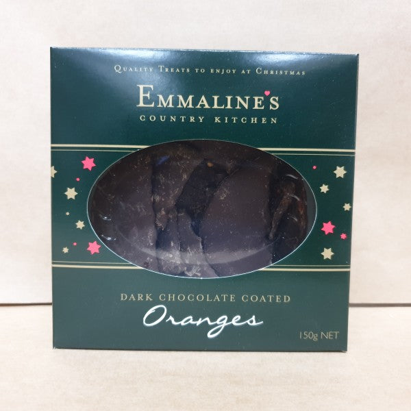 Dark chocolate coated oranges