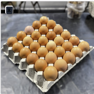 Tray Of 30 Caged Eggs (Min 61g)