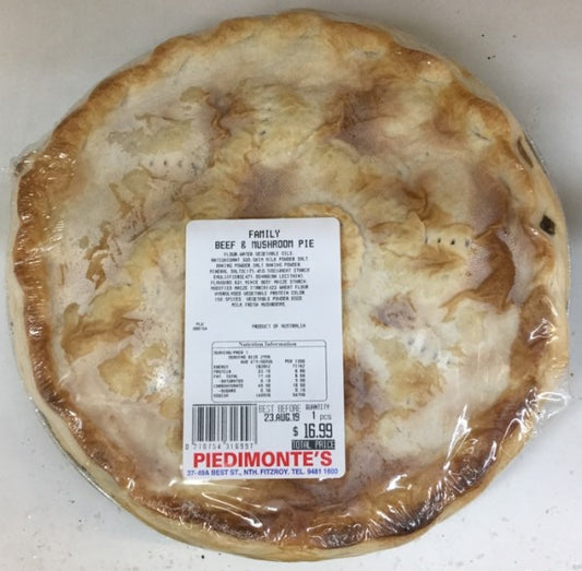 Family Beef & Mushroom Pie