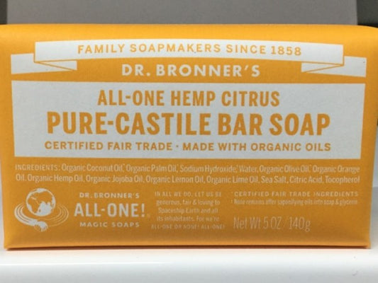 All One Hemp Citrus Pure Castile Bar Soap