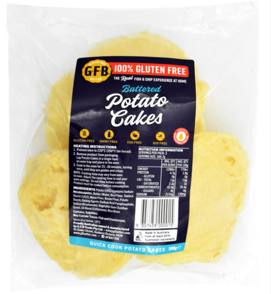 Gluten Free Quick Cook Battered Potato Cakes