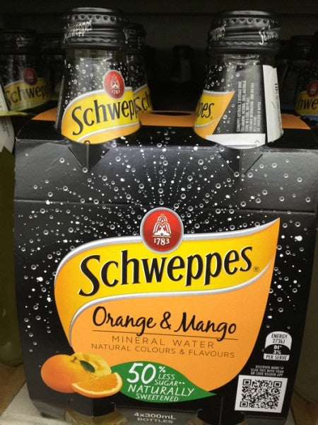 Mineral Water Orange & Mango 4pk