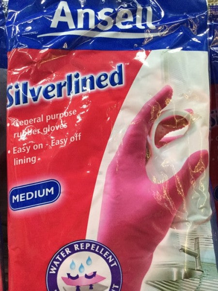 Pink Silverlined Gloves Medium