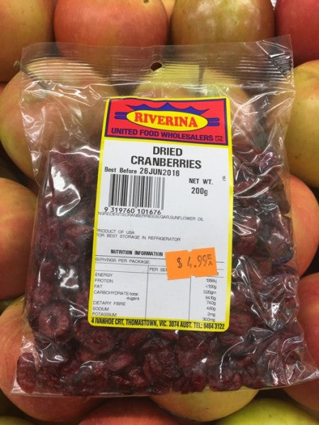 Dried Cranberries