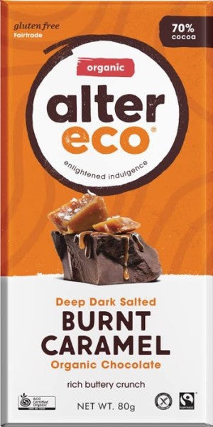 Deep Dark Salted Burnt Caramel Organic Chocolate