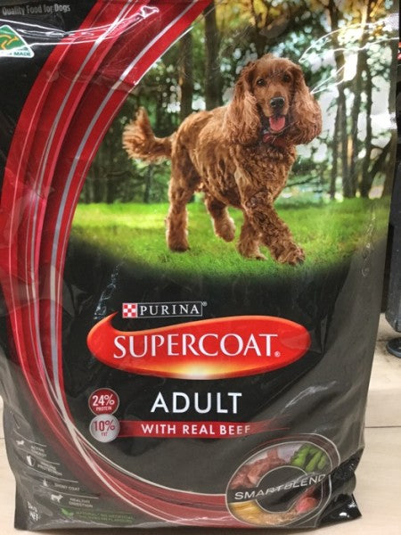 Supercoat Adult w/ Real Beef Dog Food