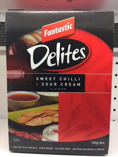 Delites Sweet Chilli & Sour Cream Rice Snacks