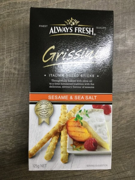 Sesame & Sea Salt Grissini Italian Breadsticks