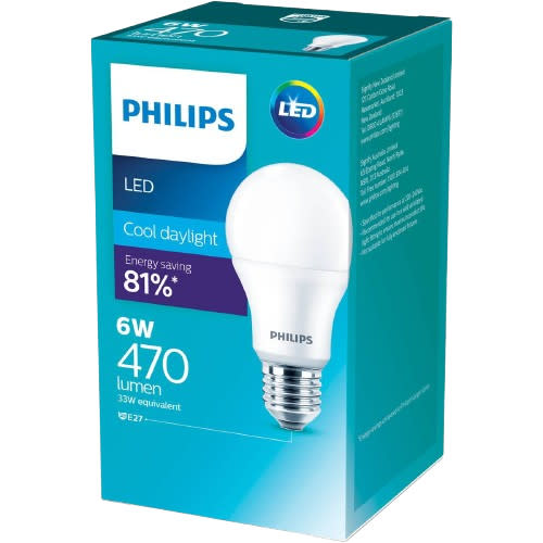 Philips LED Cool Daylight 6W Edison Screw Globe