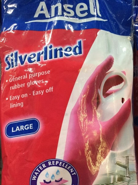 Pink Silverlined Gloves Large