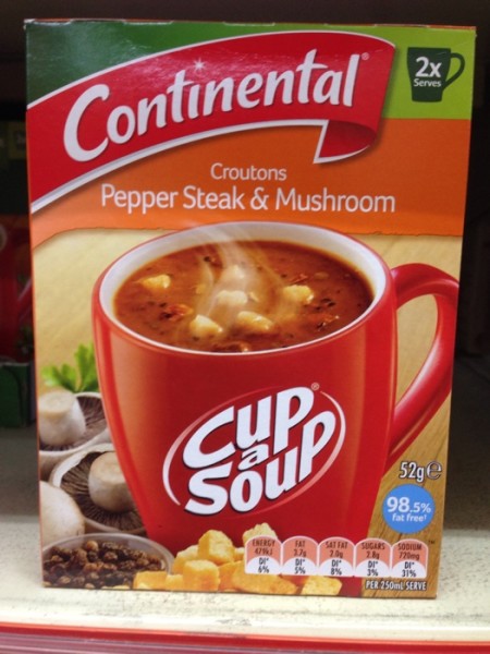 Cup a Soup - Pepper Steak and Mushroom with Croutons