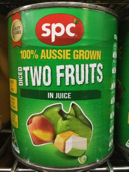 Diced Two Fruits On Fruit Juice