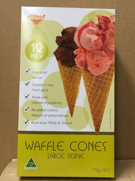Large Traditional Waffle Cones