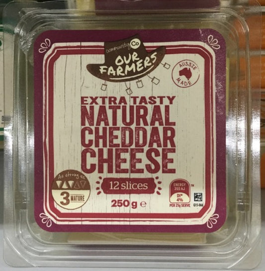Extra Tasty Natural Cheddar Cheese Sliced