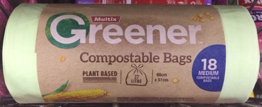 Greener Medium Compostable Bags 27L 66x51