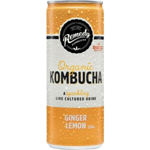 Organic Kombucha Ginger Lemon